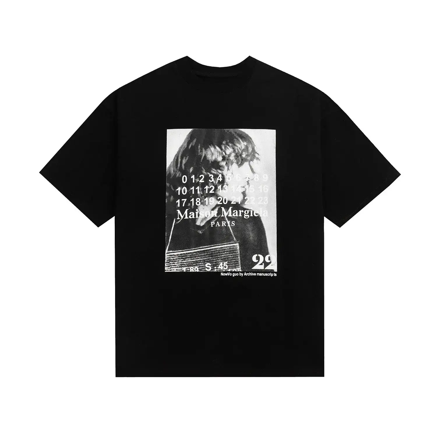 MM6 Maison Margiela Numeric Collage Graphic T-Shirt Black
