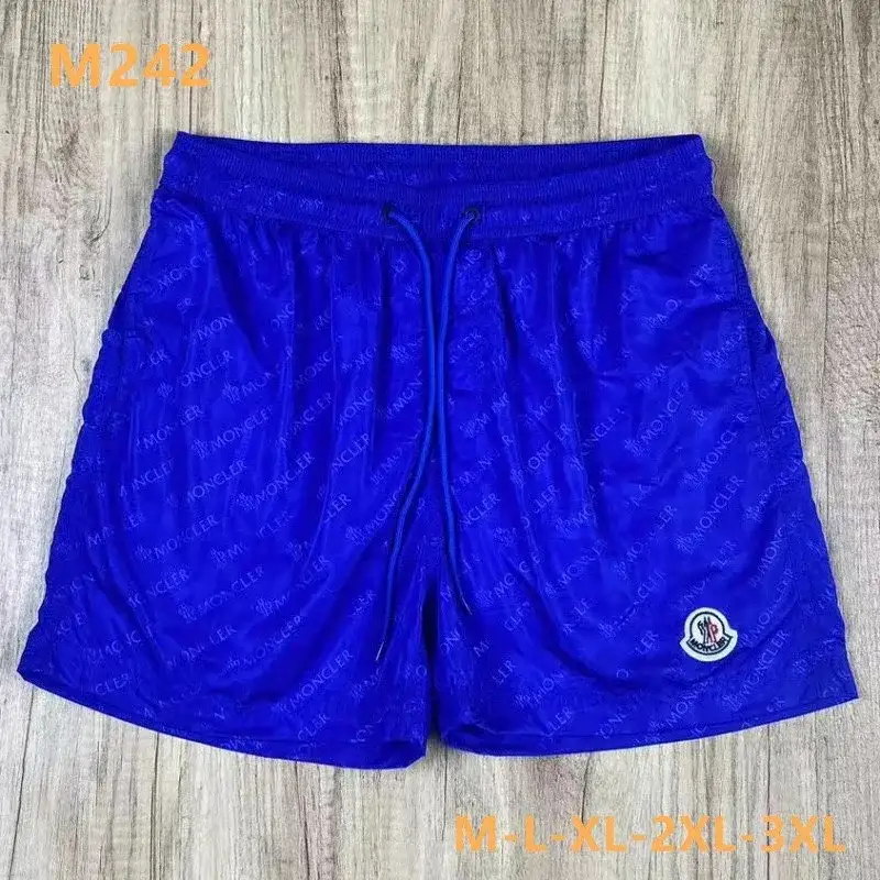 Moncler All-Over Logo Swim Shorts Royal Blue