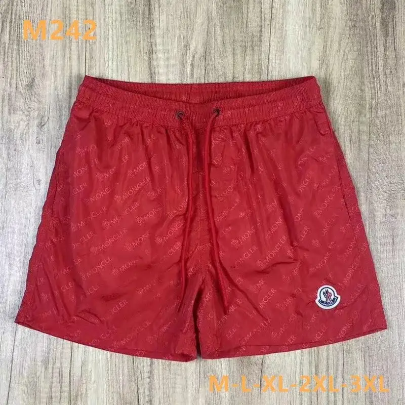 Moncler All-Over Logo Swim Shorts Red