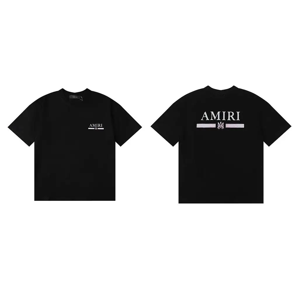Amiri Bar Logo T-Shirt Black White