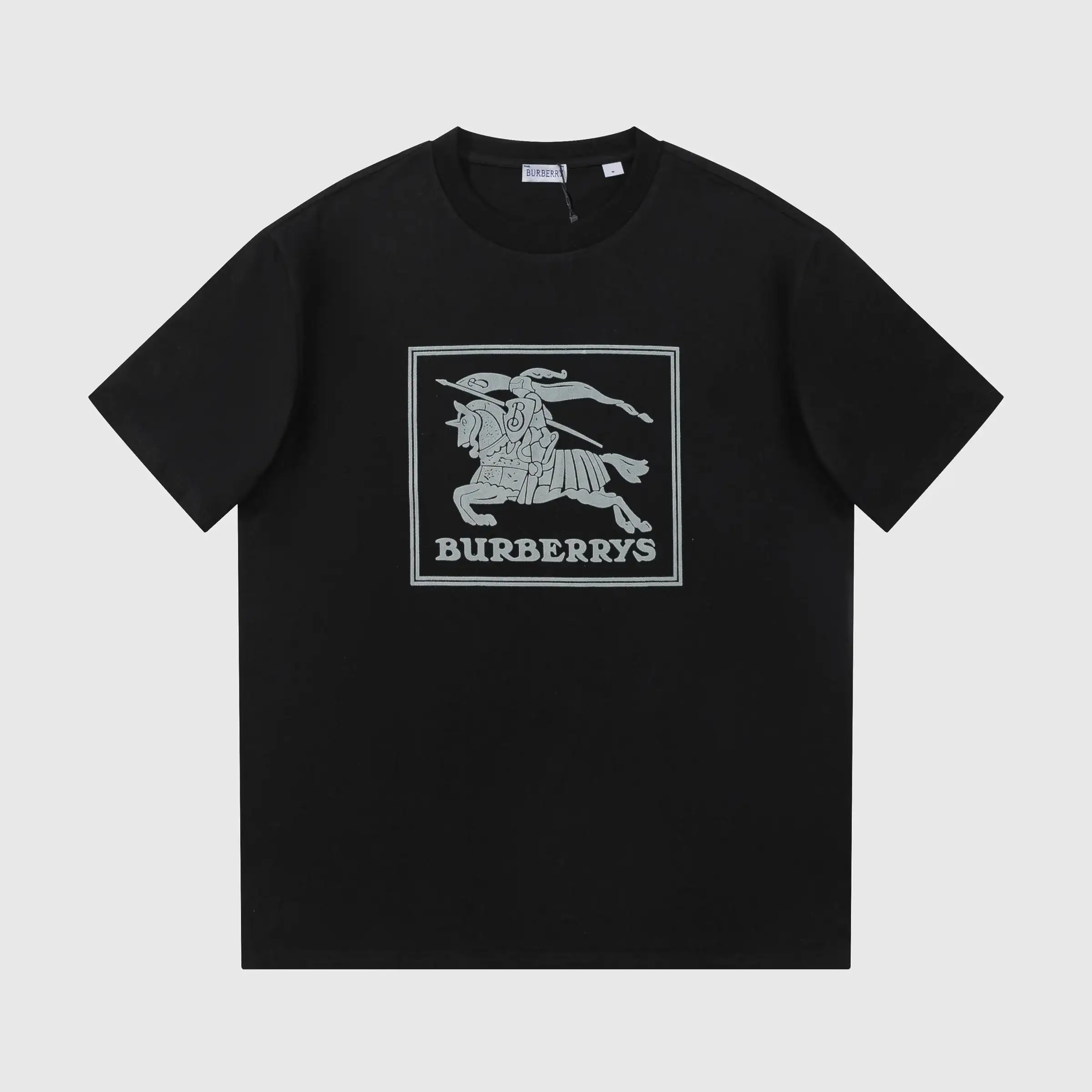 Burberrys Box Equestrian Knight T-Shirt Black