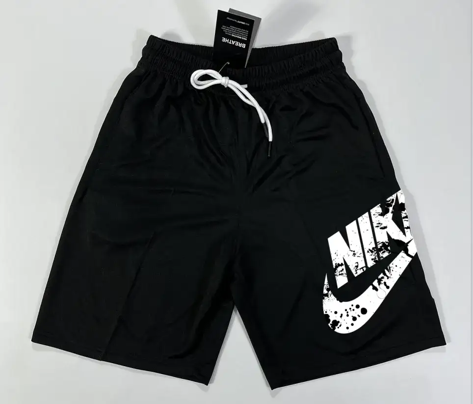 Nike Big Swoosh Graffiti Basketball Shorts Black White