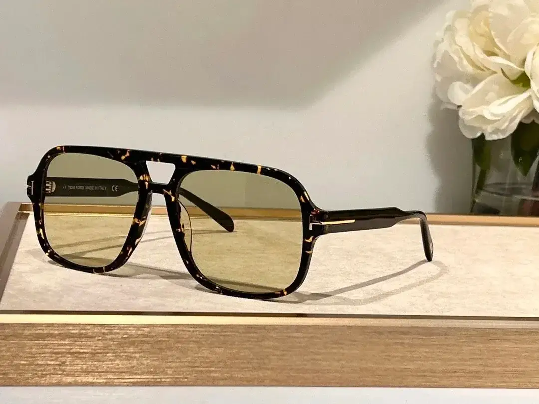 Tom Ford Aviator Sunglasses Dark Tortoise Yellow