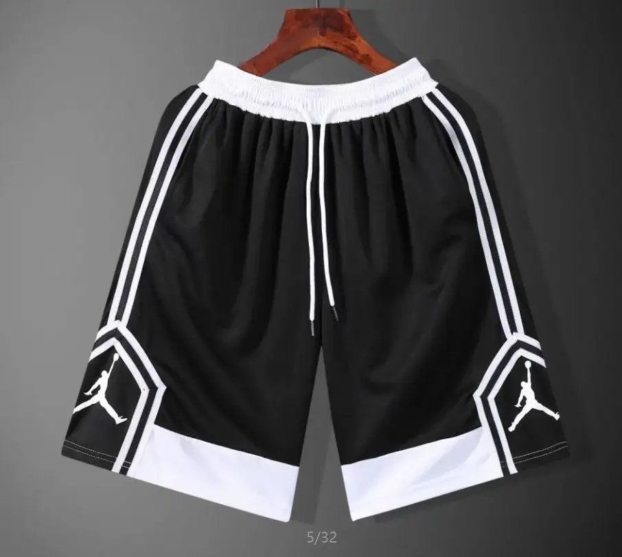 Jordan Diamond Basketball Shorts Black White