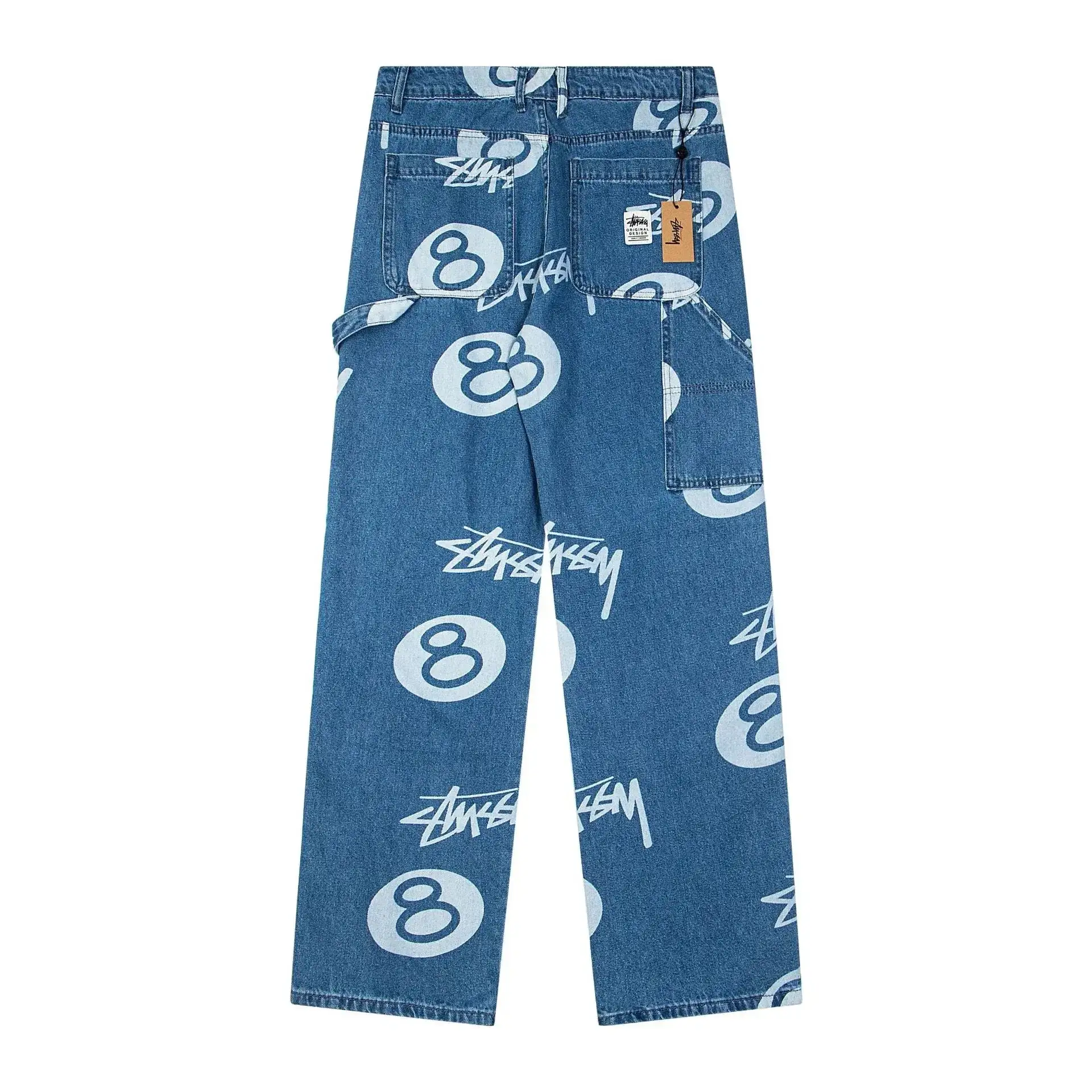 Stussy 8-Ball Denim Pants Blue