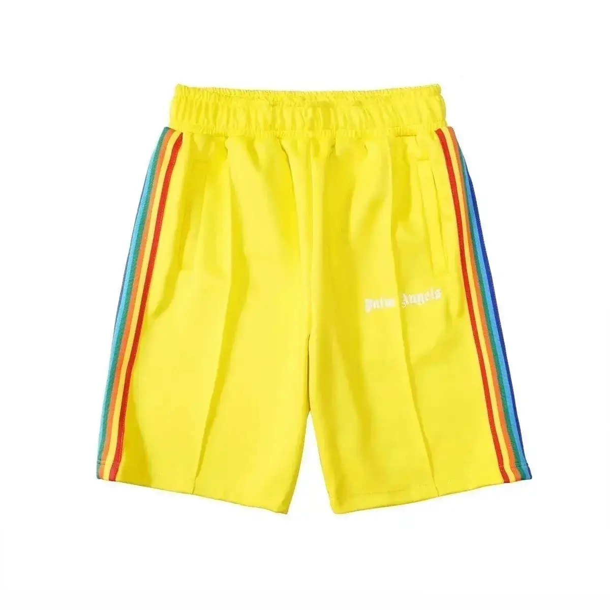 Palm Angels Track Shorts Yellow Multicolor