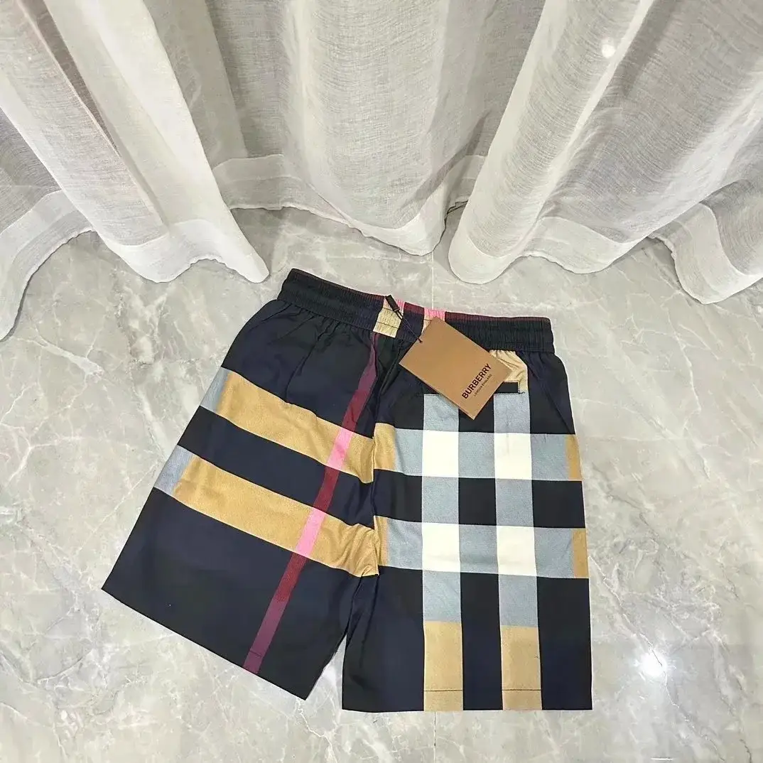 Burberry Paneled Check Swim Shorts Multicolor