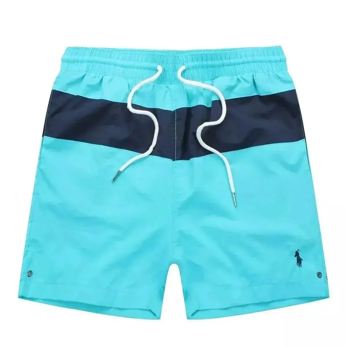 Polo Ralph Lauren Light Blue Navy Colorblock Swim Shorts