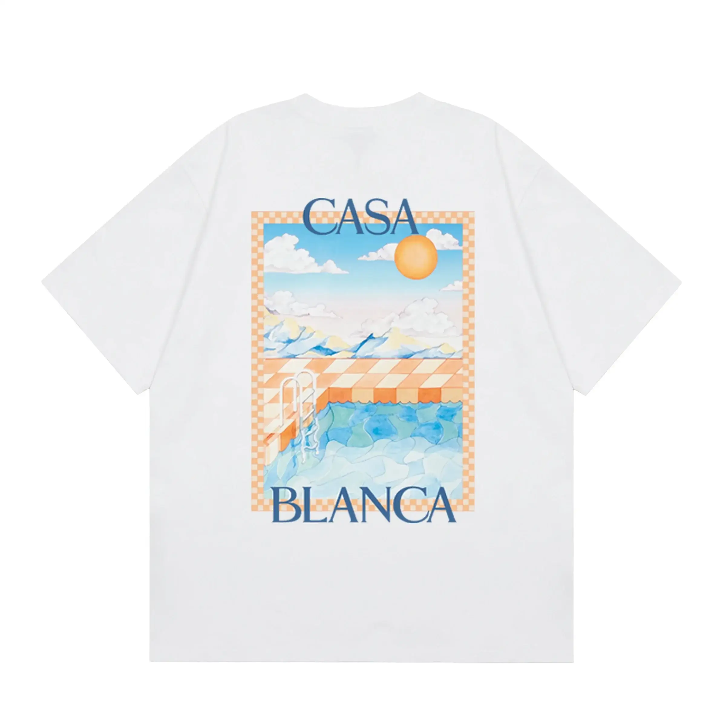 Casablanca Pool Graphic T-Shirt White