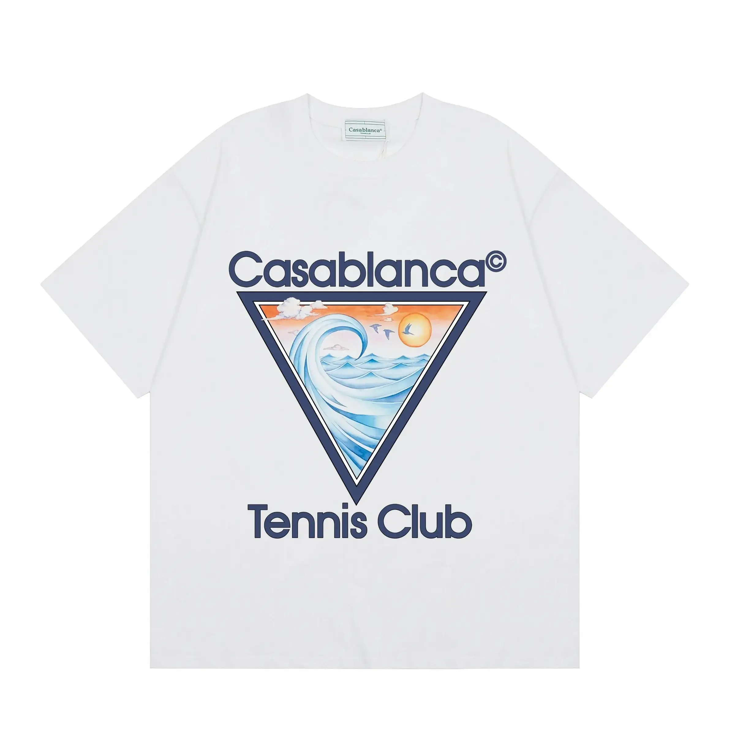 Casablanca Tennis Club Wave T-Shirt White