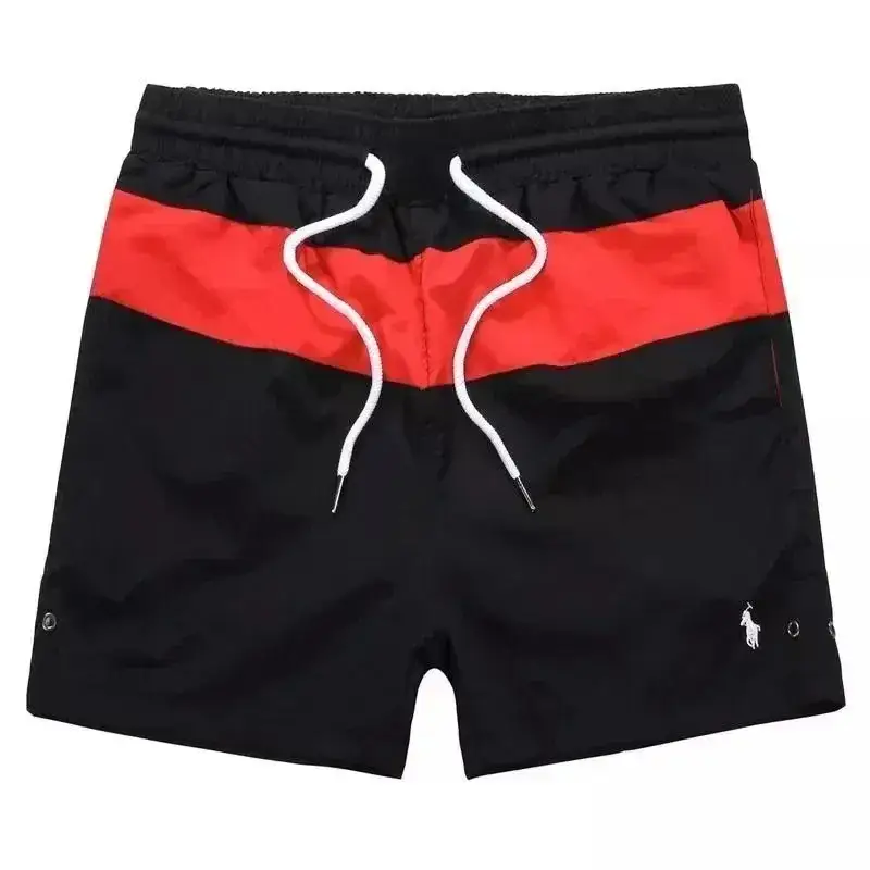 Polo Ralph Lauren Colorblock Swim Trunks Black Red