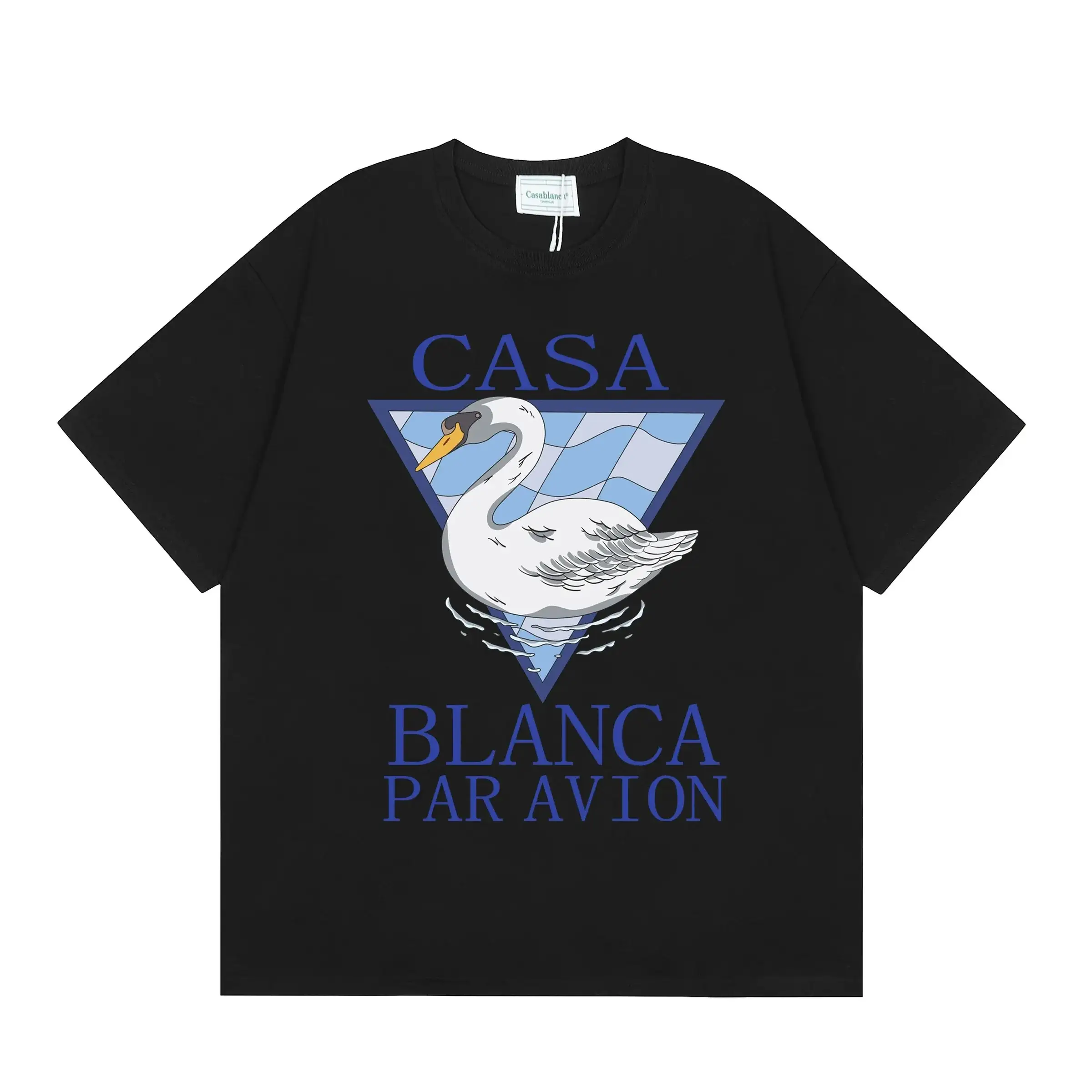 Casablanca Par Avion Swan Graphic T-Shirt Black