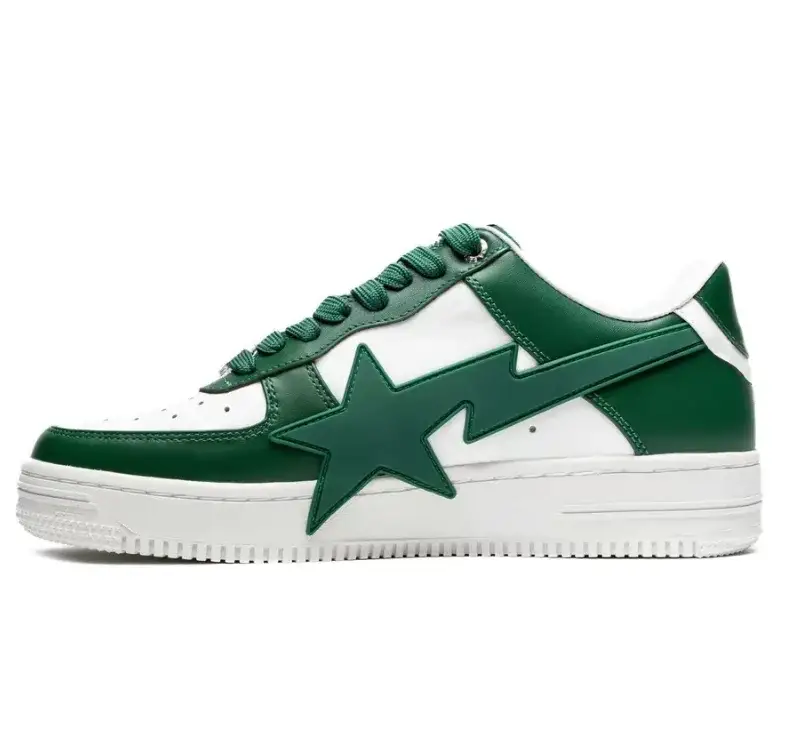A Bathing Ape BAPE Sta Low Green and White
