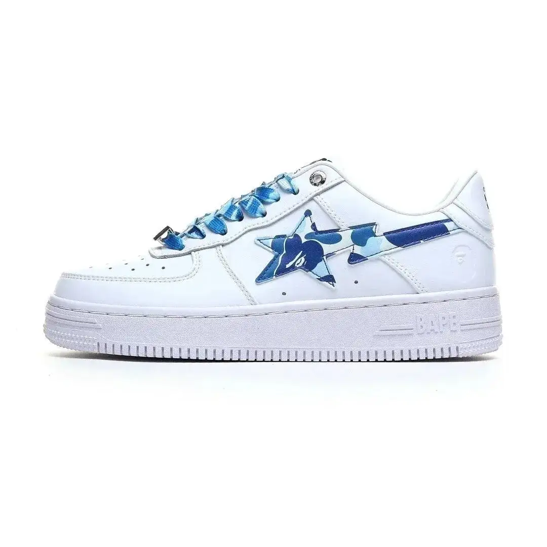 A Bathing Ape Bape Sta Low White Blue ABC Camo