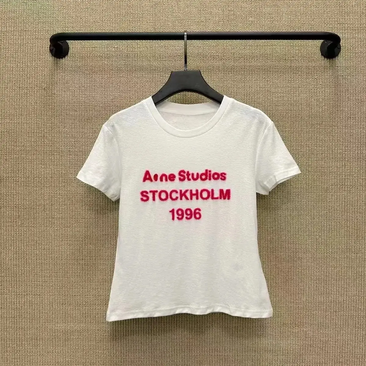 Acne Studios Stockholm 1996 Flocked T-Shirt White