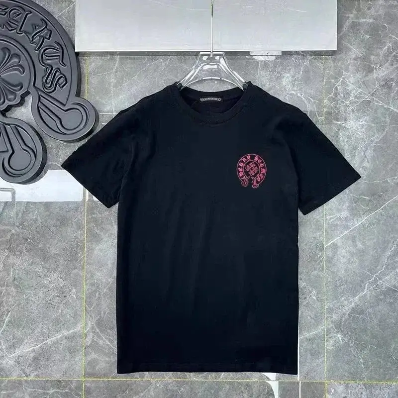 Chrome Hearts Cross Logo Black Pink T-Shirt