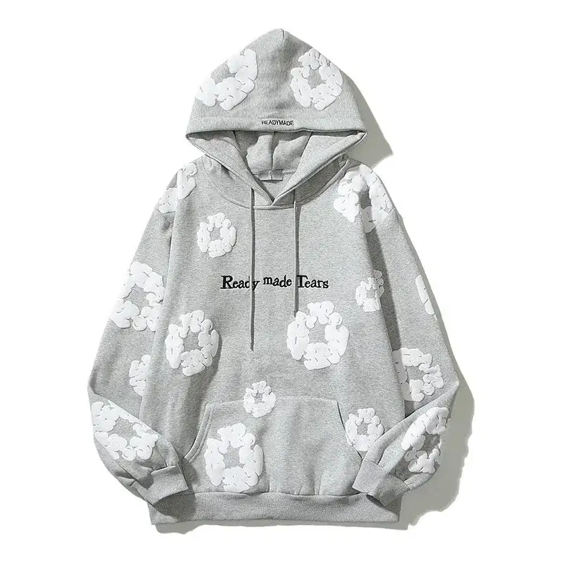 Readymade x Denim Tears Wreath Hoodie Grey White