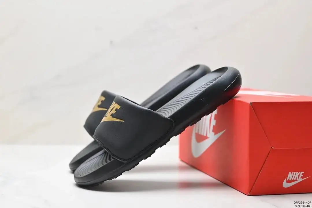 Nike Calm Slide Black Gold