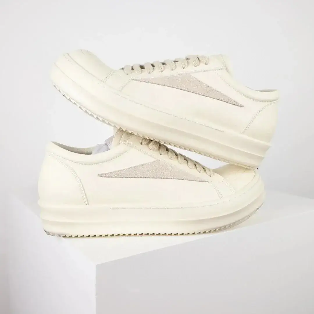 Rick Owens Vintage Sneaks Low White Suede