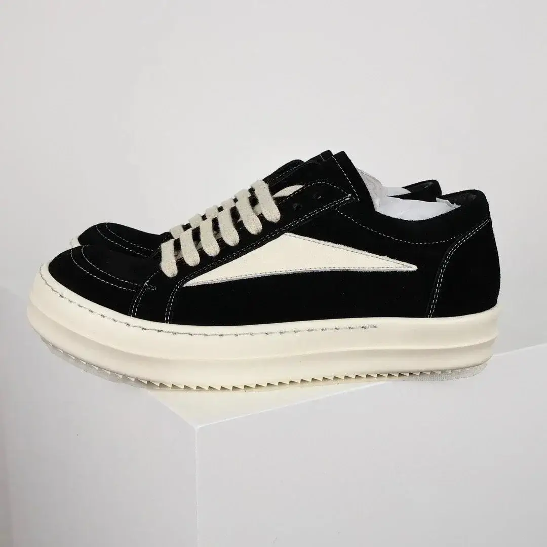 Rick Owens DRKSHDW Vintage Low Sneaker Black Suede Milk