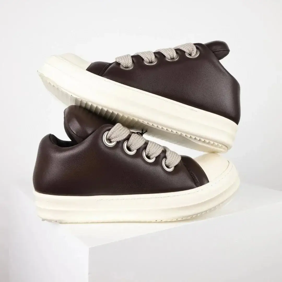 Rick Owens DRKSHDW Vintage Low Sneaker Dark Brown Leather