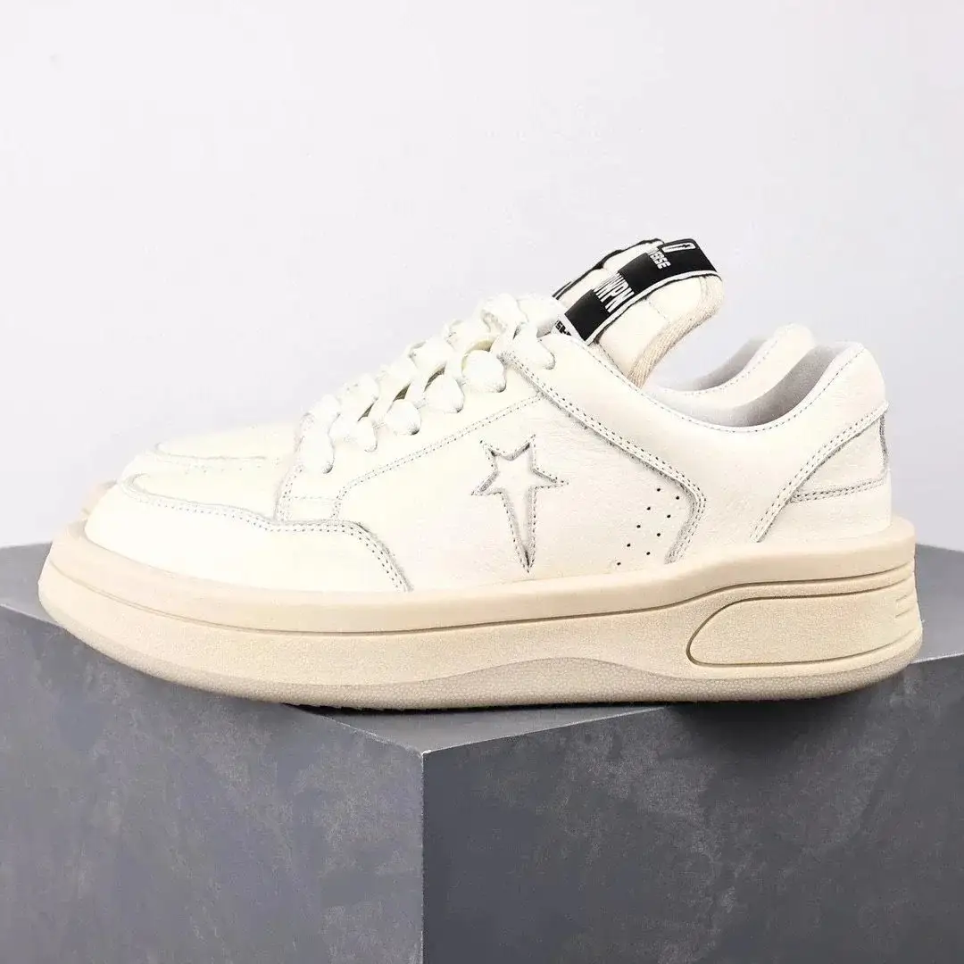 Rick Owens DRKSHDW Vintage Low Sneaker White Leather
