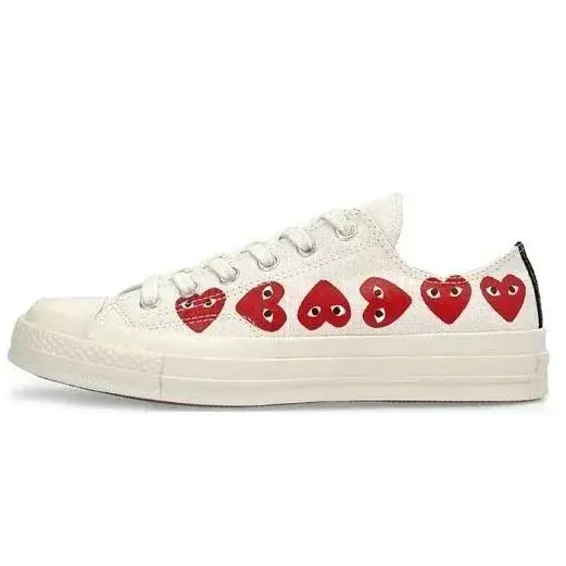 Comme des Garcons Play x Converse Chuck 70 Low Multiple Hearts White