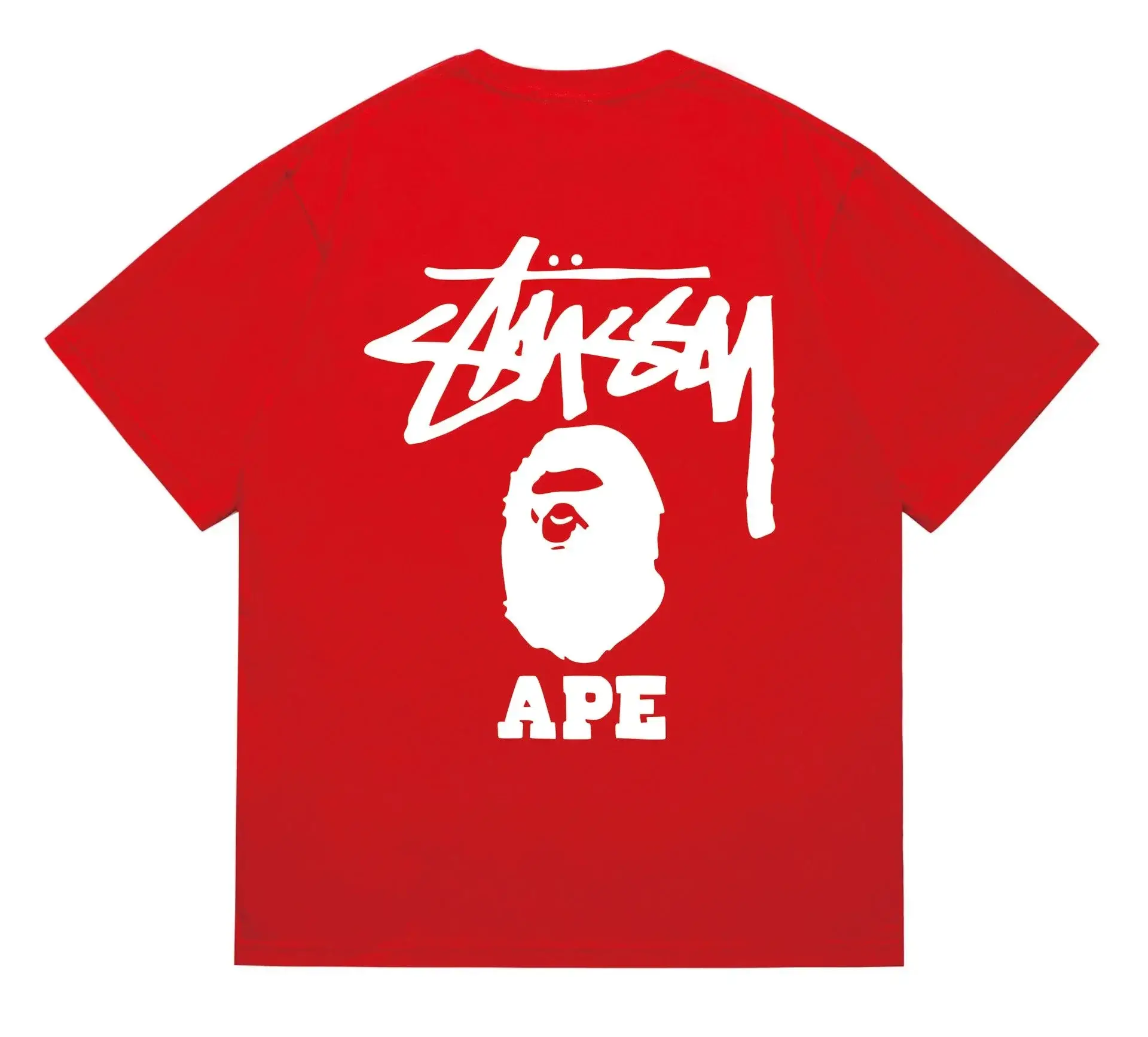 Stüssy x A Bathing Ape T-Shirt Red
