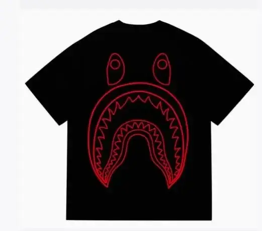 A Bathing Ape Shark T-Shirt Black Red