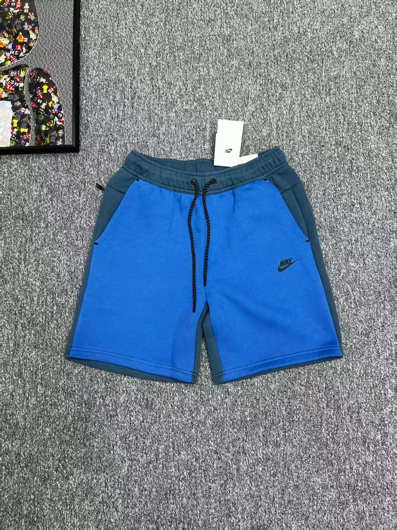 Nike Tech Fleece Shorts Blue Dark Grey