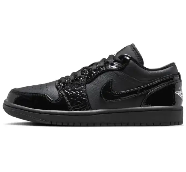 Air Jordan 1 Low Triple Black Patent