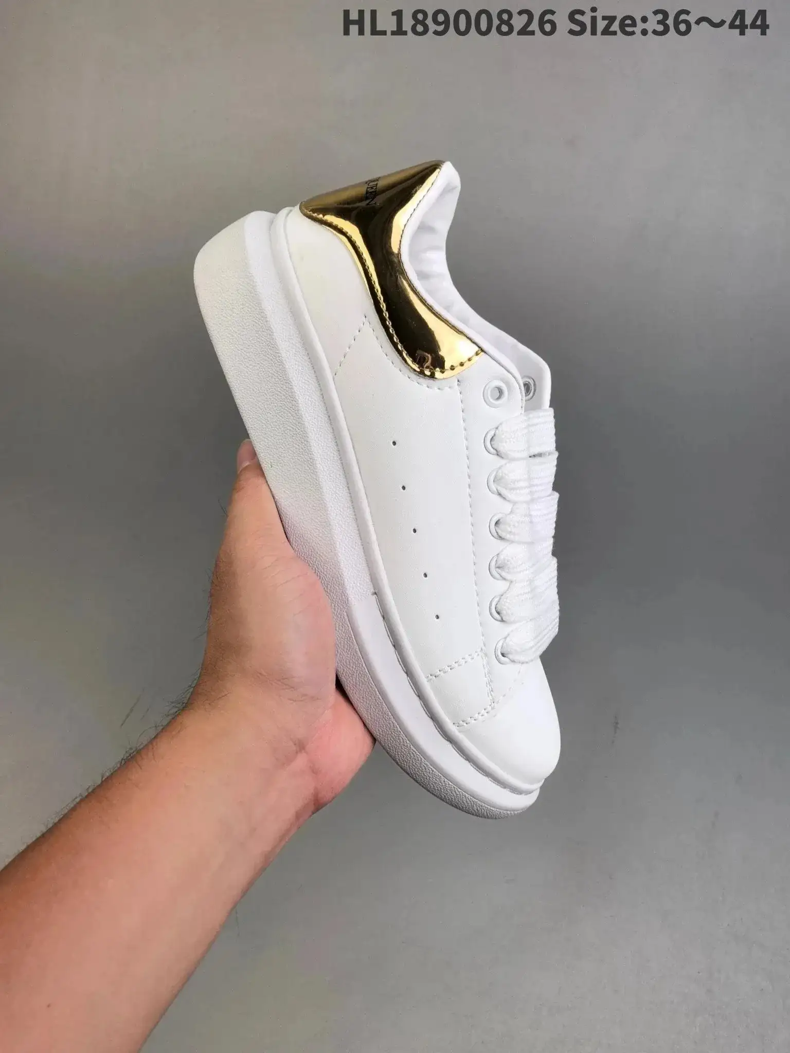 Alexander McQueen Oversized White Gold