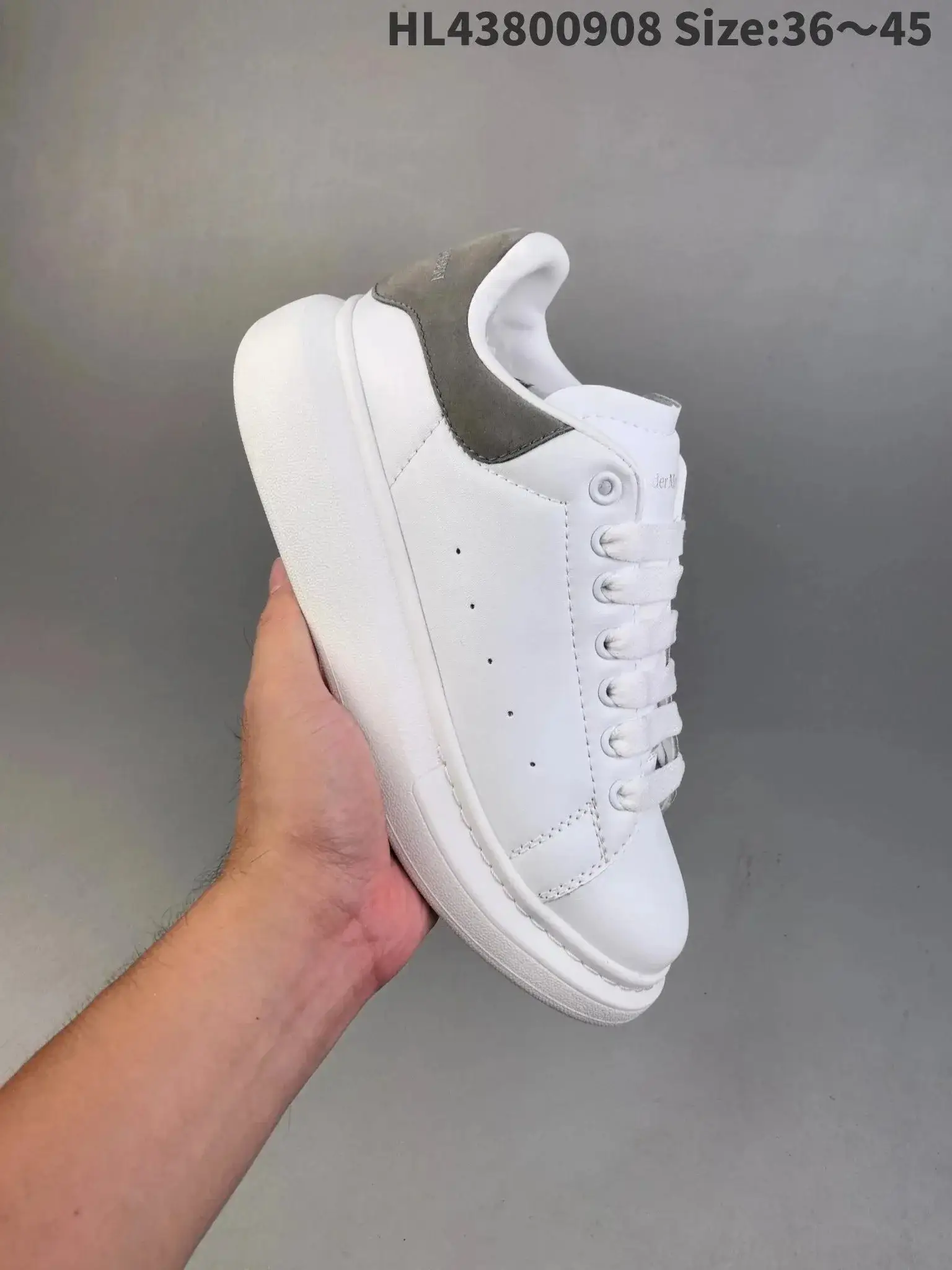 Alexander McQueen Oversized Sneaker White Grey