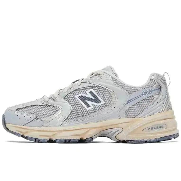 New Balance 530 Gray White Distressed
