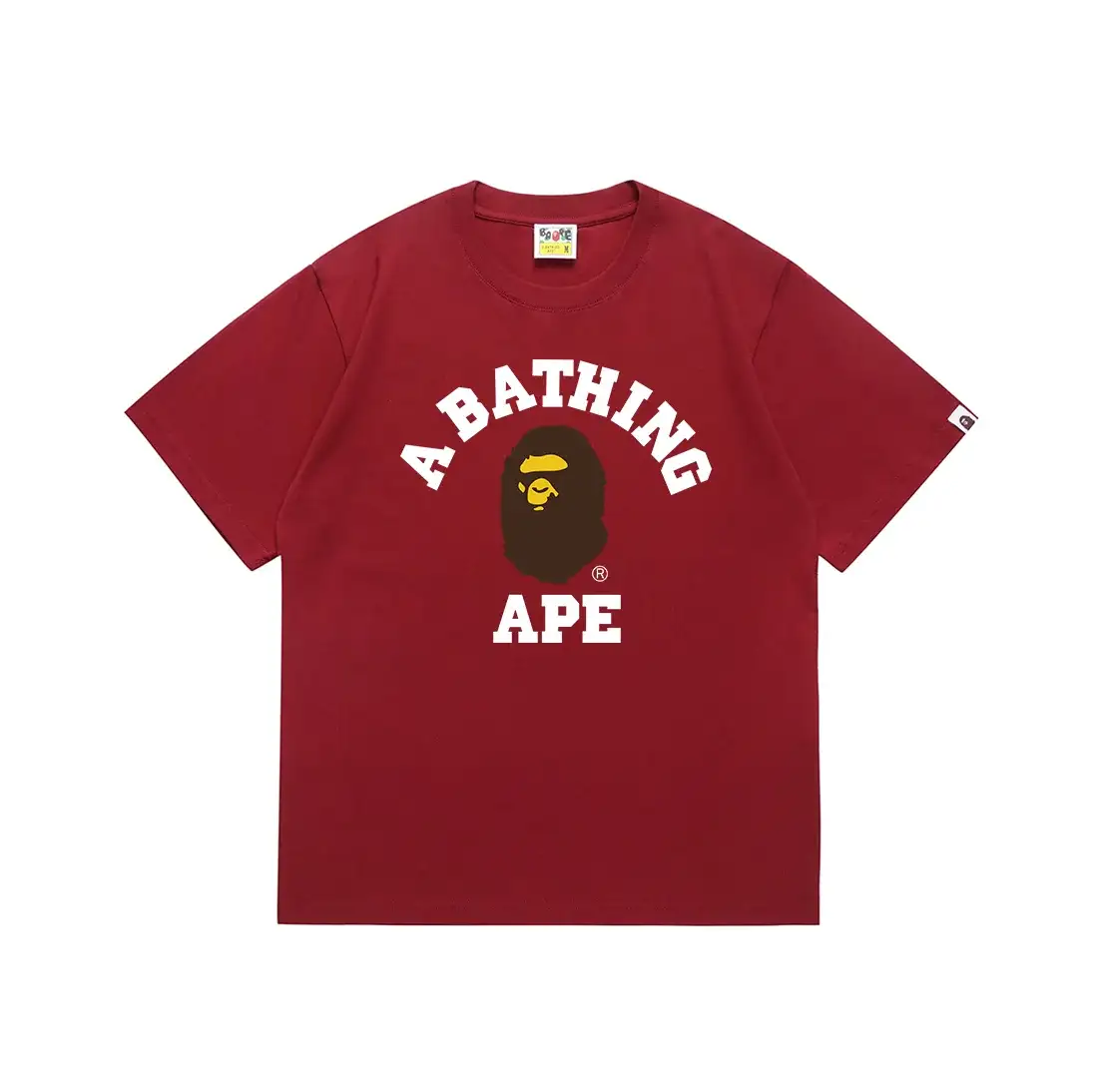A Bathing Ape College T-Shirt Wine Red