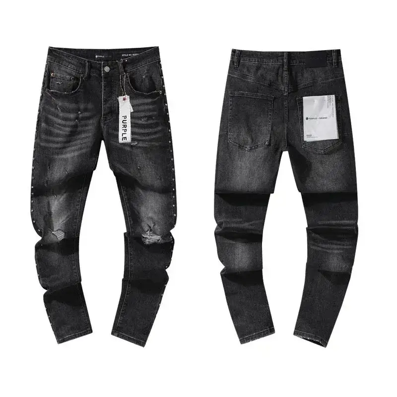 Purple Brand Mid Rise Faded Black Jeans