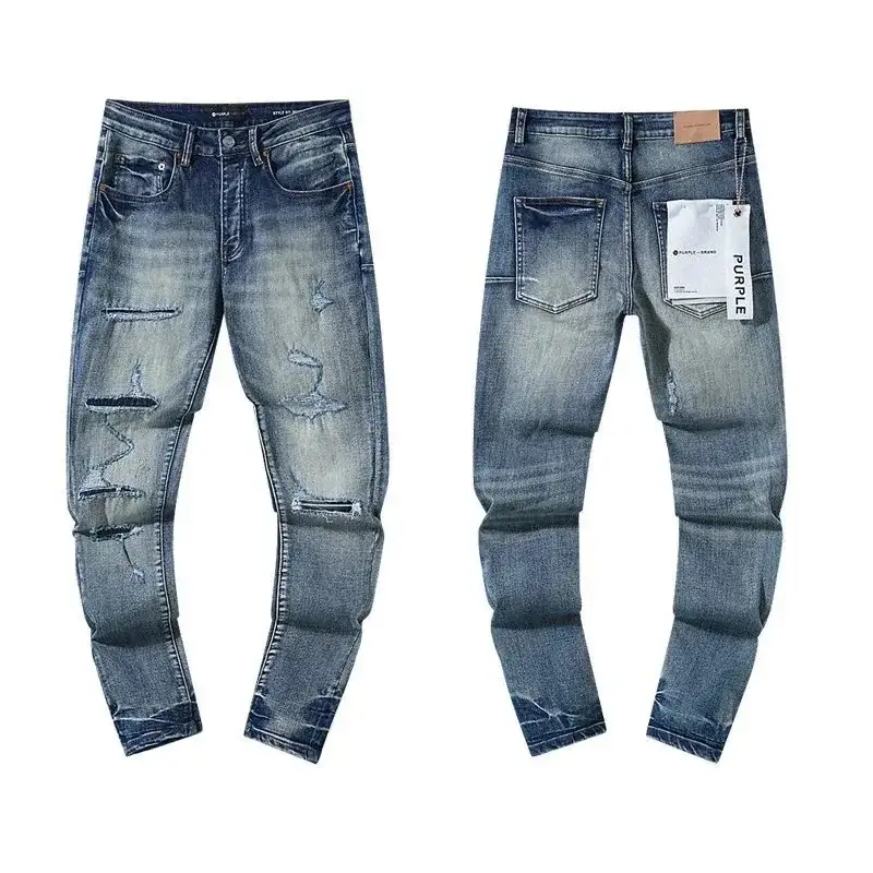 Purple Brand Medium Wash Distressed Jeans
