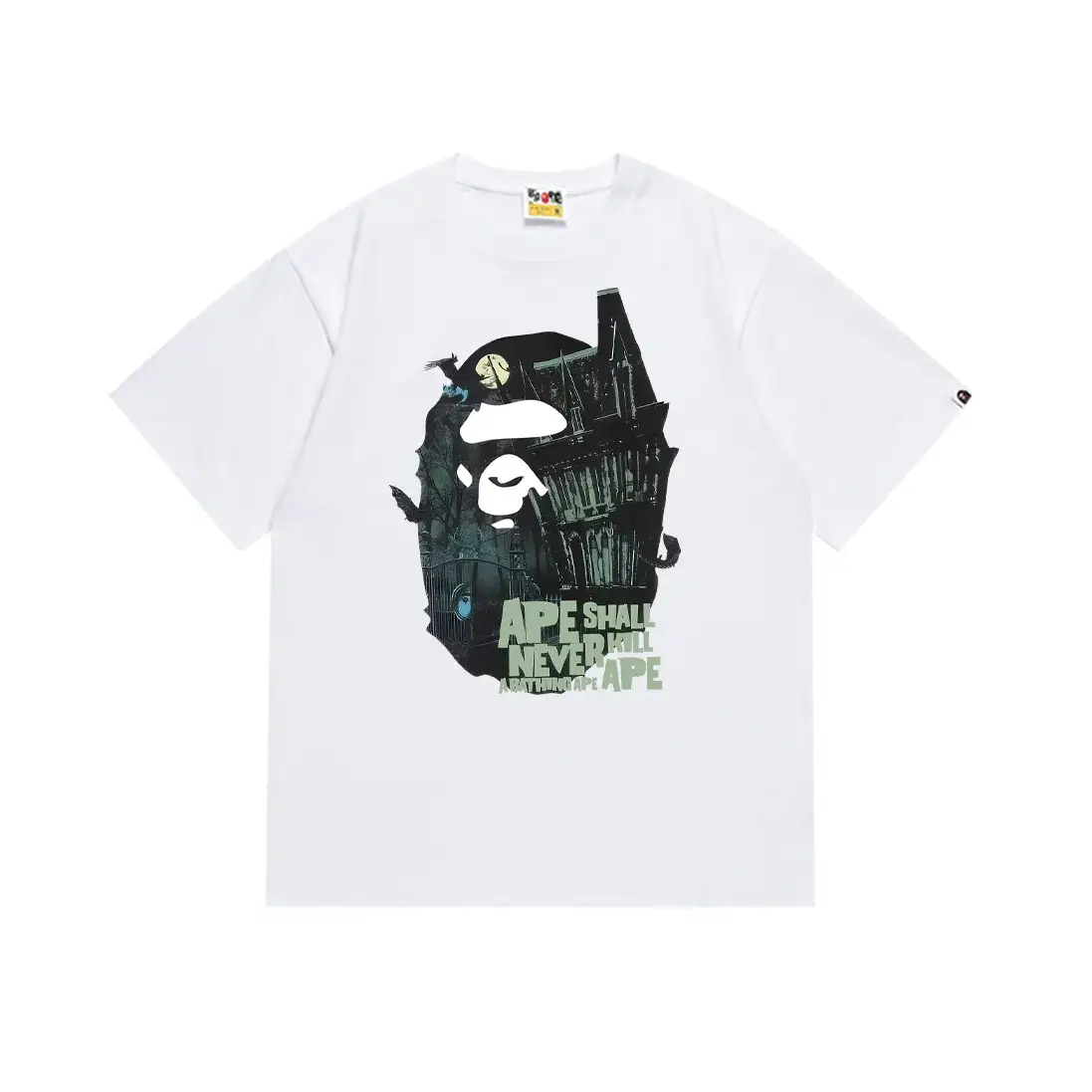 A Bathing Ape Castle Graphic Tee White
