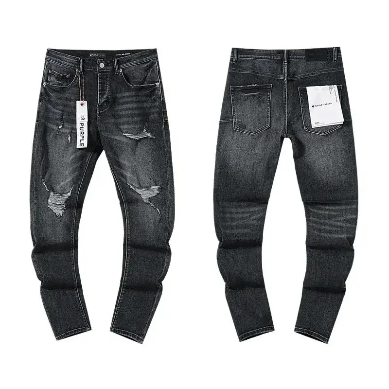 Purple Brand Distressed Knee Jeans Black