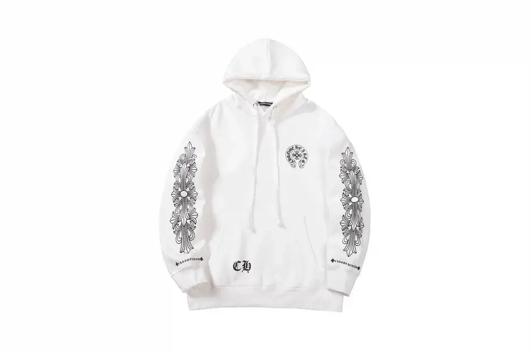 Chrome Hearts Floral Cross White Hoodie