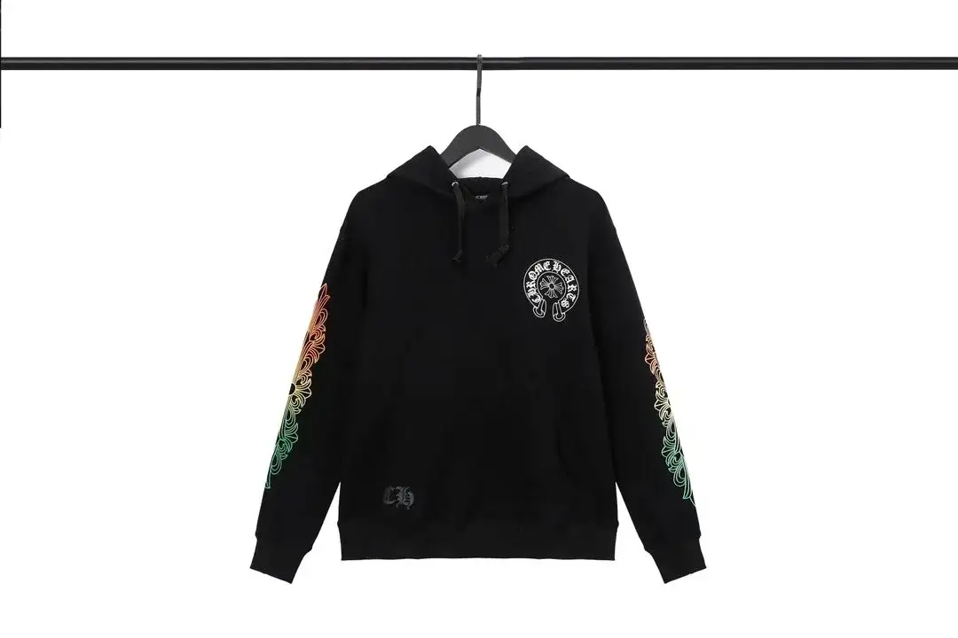 Chrome Hearts Black Gradient Cross Sleeve Hoodie