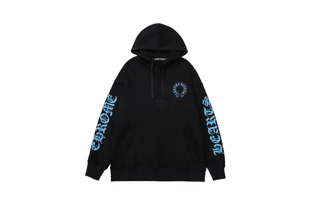 Chrome Hearts Gothic Script Sleeve Black Hoodie