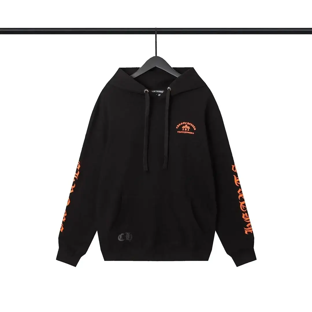 Chrome Hearts Orange Cross Black Hoodie