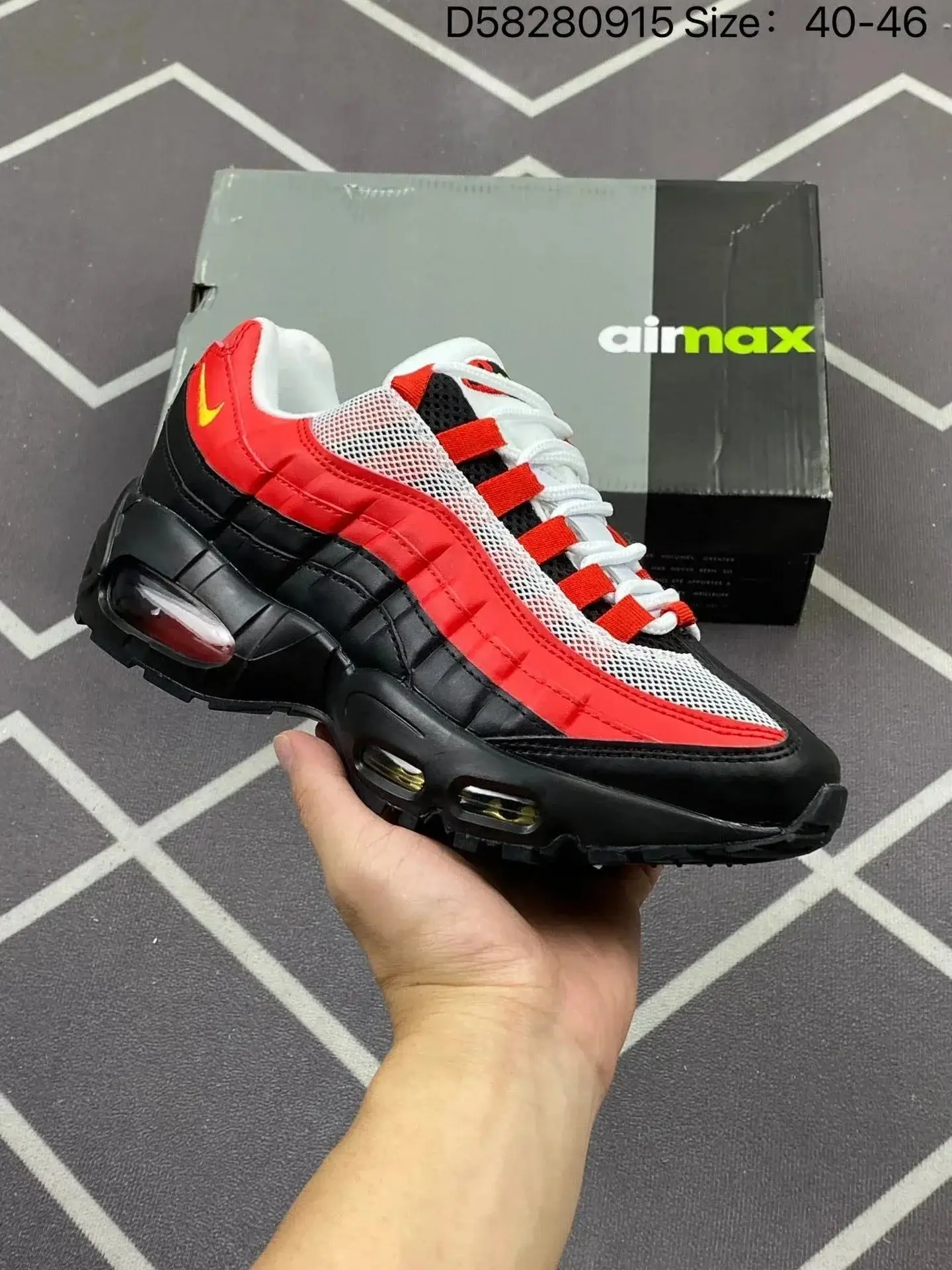 Nike Air Max 95 Black University Red