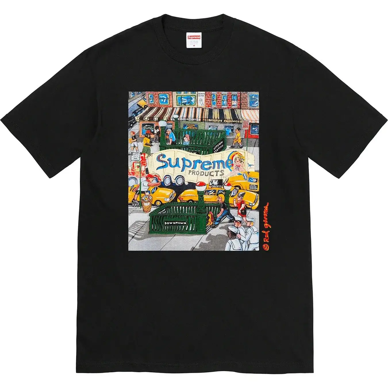 Supreme Red Grooms Downtown T-Shirt Black