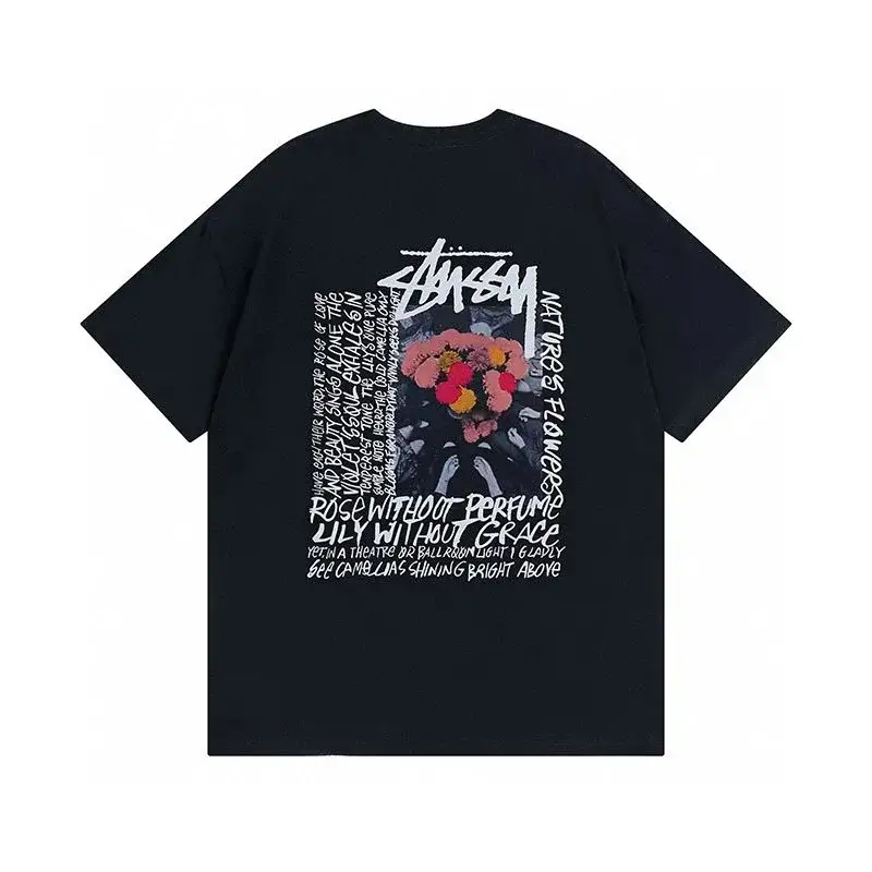 Stüssy Nature Flowers T-Shirt Black