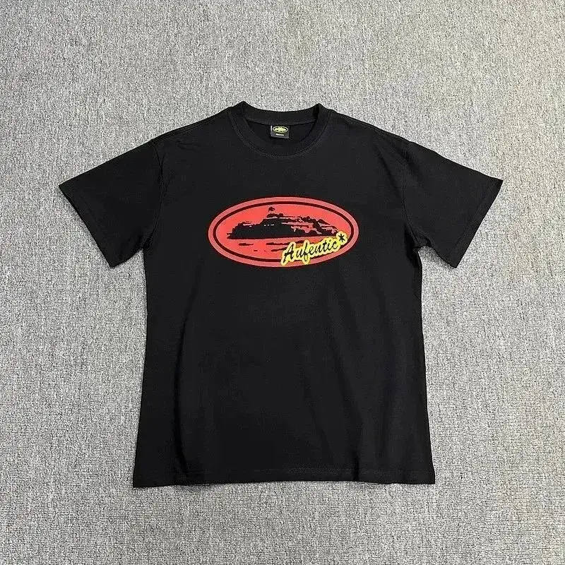 Corteiz Island T-Shirt Black Red