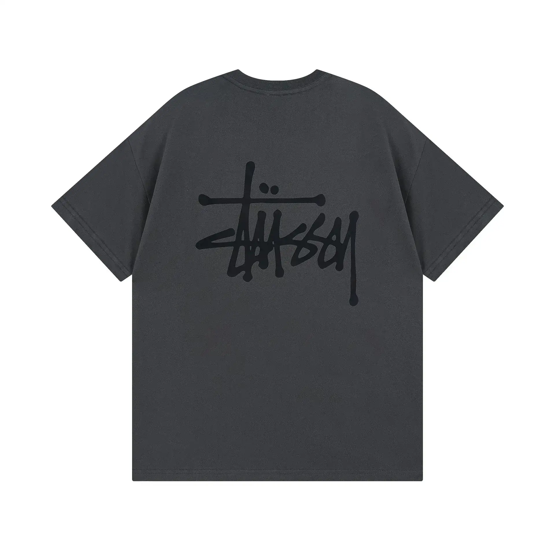 Stüssy Basic Logo T-Shirt Dark Gray