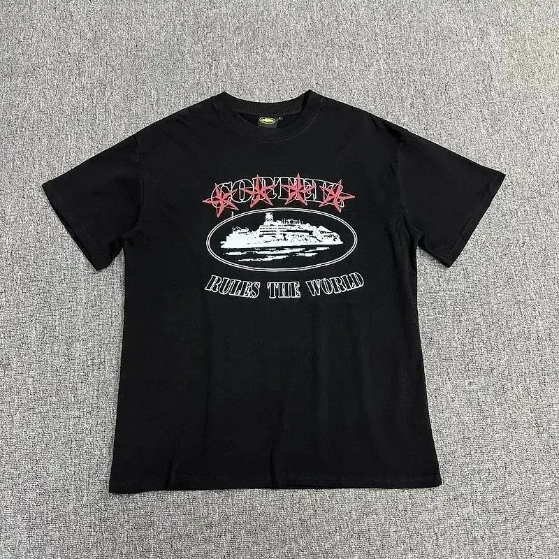 Corteiz Rules The World Island Black T-Shirt