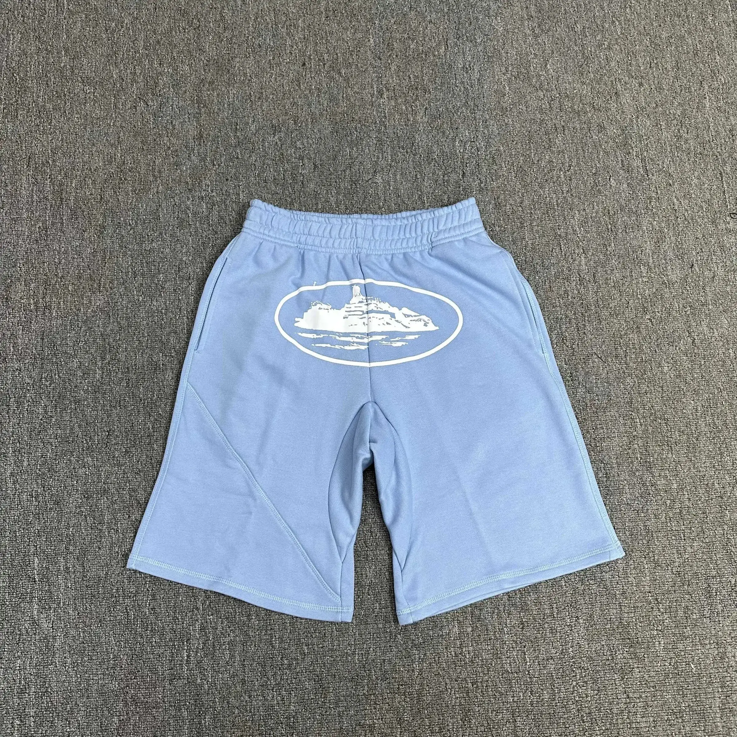 Corteiz Island Shorts Light Blue